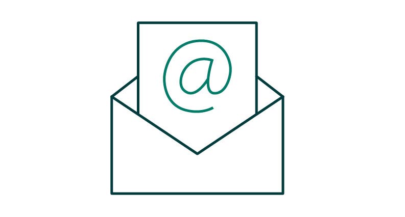 Image showing an envelope and an email symbol